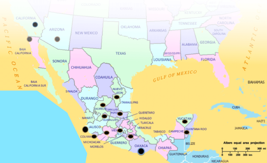 Mapa Encuentros RIFREM